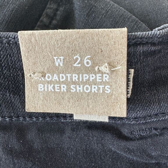Madewell SZ 26 Roadtripper Biker Bermuda Jean Shorts Mid-Rise Stretch Lunar Wash - Picture 6 of 7